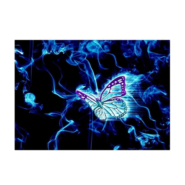 Fantasía DIY 5D diamante pintura bordado diamante imagen Kit de punto de cruz 40 * 30 cm para decoración de sala de estar Mariposa Baoblaze Kit de pintura de diamante