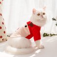 thumbnail image 3 of Pet Winter Santa Costume Warm Cozy Holiday Cosplay Outfit for All Dog Breeds and Cats Red S, 3 of 8