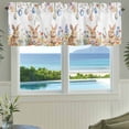 thumbnail image 3 of Easter Egg Bunny Valances for Windows Spring Leaf Flower Rod Pocket Curtain Valance Window Treatment Short Curtains for Kitchen Living Room, 42"x12", 3 of 9