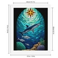 thumbnail image 2 of Paint by Numbers Kit for Adults, Stained Glass Shark Ocean Scene Paint by Numbers, Easy Paint by Numbers Kit for Adults Beginner, DIY Adult Paint by Number Kits on Canvas, 12x16in Home Decor, 2 of 7