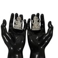 thumbnail image 2 of 999 Pure Silver 2.5-inch Ganesh & Lakshmi / Laxmi Idol / Statue / Murti (Figurine #34), 2 of 8