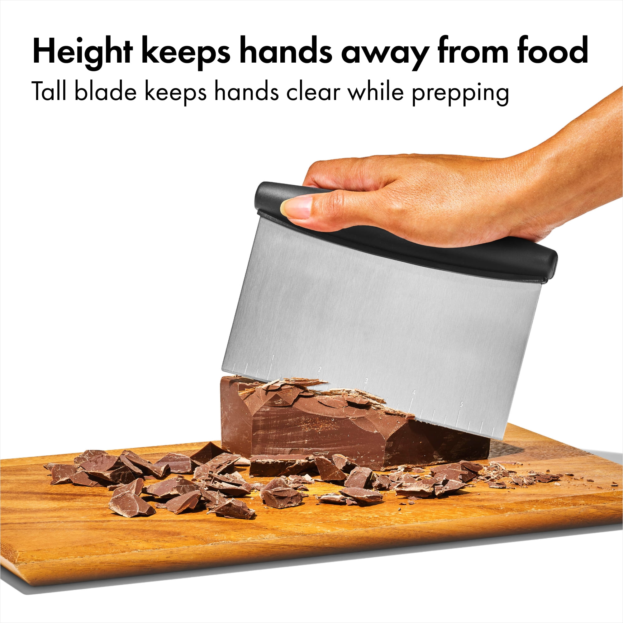 (2 pack) OXO Multi-Purpose Stainless Steel Bench Scraper & Chopper
