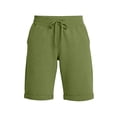thumbnail image 5 of Hurxie Cotton Sweat Shorts with Pockets for Women Athletic Lounge Sports Workout Bermuda Knee Shorts Army Green,L, 5 of 5