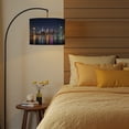thumbnail image 6 of 2pcs Set Drum Lampshades (13"x 13"x 10"), Night New York reflective city lights Fabric Lamp Shades, Large Replacement Shades for Table, Floor, and Pendant Lamps, Simple Assembly Needed., 6 of 8