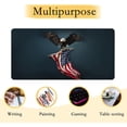 thumbnail image 3 of American Bald Eagle with American Flag Desk Mat,Large Gaming Mouse Pad,Non-Slip Rubber Base Mousepad with Stitched Edges,Waterproof Mouse Mat Desk Pad for Work, Game, Office (31.5x15.7 in), 3 of 6