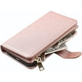 thumbnail image 4 of iPhone 13/14 Phone Case Wallet for Women Men with Card Holder, iPhone 13 Crossbody Case with Strap Shoulder Lanyard, Zipper Pocket PU Leather Cases Purse for iPhone 13,6.1 Inch Rosegold, 4 of 7