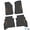 Black w/ Orange Insert, variant on Flextread Floor Mats for 20-24 Jeep Gladiator - Mopar Licensed Factory Fit - Black w/ Tan Gladiator Insert - 100% Made in USA