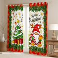 thumbnail image 2 of Manfei Merry Christmas Blackout Curtains Set of 2 (52x84 Each),Cartoon Xmas Gnome Window Curtains,Rustic Xmas Flower Curtains and Drapes For Girl,Luxury Bedroom Decor, 2 of 6