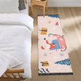 thumbnail image 3 of Yayeee Runner Rug for Bedroom 2'x6' Machine Washable Hallway Non Slip Mat, Blue Christmas Santa, 3 of 8