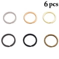 thumbnail image 2 of Coofit Split Ring Fer Rond 6PCS Couleur Unie Heavy Duty Porte-Clés Anneau Split Jump Anneau, 2 of 9