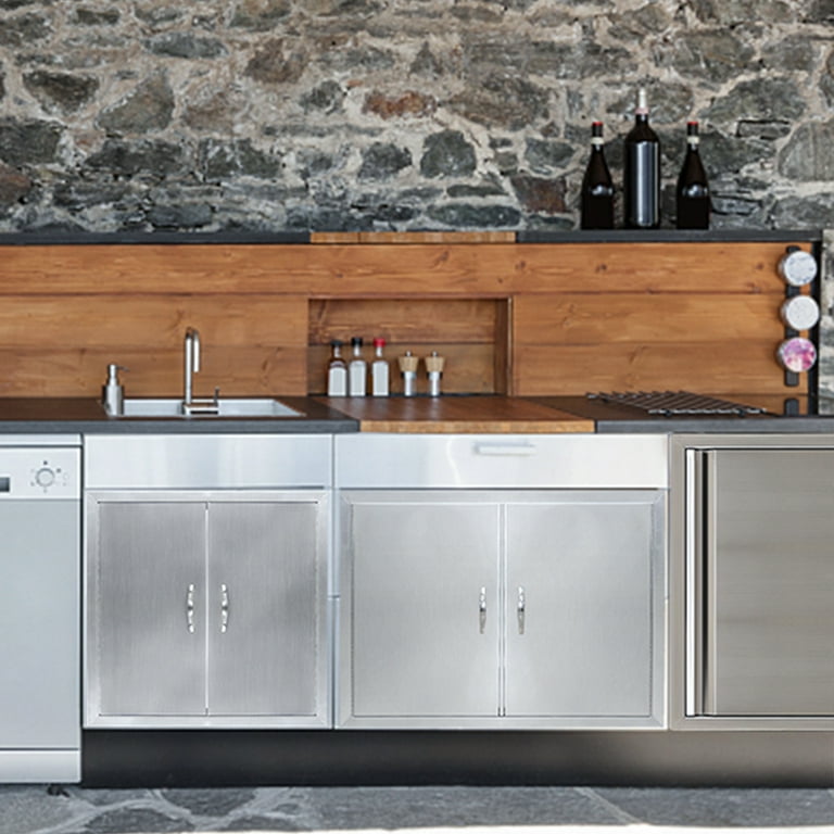 Outdoor Kitchen Door,BBQ Access Door with Handles,Stainless Steel