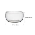 thumbnail image 4 of MasteelfCA 2pcs Glass Bowl Fruit Salad Bowl Dessert Container Glass Tableware Transparent, 4 of 8