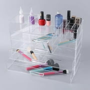 Home New Design Bottom Layer Increase Fits Most Conceal Acrylic Makeup Organizer and Cosmetic Make Up Organizer Countertop Storage Box Brush Holder Clear Jewelry Organizer Bathroom Vanity Tray
