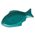 thumbnail image 2 of vajilla de cerámica creativa con forma de pez, ideal para guardar pescado en restaurantes y cenas (28 cm, verde oscuro)., 2 of 2