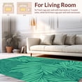 thumbnail image 2 of Flatwoven High Traffic Area Rug, Tropical Palm Frond Botanical Waterproof with Vibrant Leaf Motifs, Non Slip, Stain Resistant, Washable Area Rugs for Living Room, Bedroom(Green, 8X10), 2 of 8