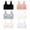 6colors, variant on 6 Pack Girls Cotton Camisole Cropped Training Bra Unpadded Bra