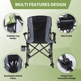 thumbnail image 3 of REDCAMP Oversized Folding Camping Chair 2-Pack for Adults, Heavy Duty Portable Lawn Chairs with High Back, Cup Holder, Detachable Rockers, Black, Supports Up to 330 lb, 3 of 10