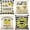 Yellow/Lemon, variant on Set of 4 Decorative Spring Wreath Pillow Covers 16 x 16 Inches - Summer Floral Leaves Bless Home Linen Cushion Case for Home Decor Room Bedroom Sofa Chair Car (16" x 16", Green/Wreath)