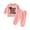 A-3-358-Pink, variant on Caqnni Baby Girl Fall Outfits Color Block Long Sleeve Sweatshirt Pants Girls Sweatsuit Fall Clothes Pajamas & Dailywear Set Fall Winter Outfit,Red,12-18 Months