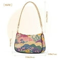 thumbnail image 3 of FORMRS Womens Shoulder Bag with Chain Strap Clutch Purse Cute Tote Handbag, Green Floral Wave, 3 of 7