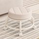 thumbnail image 1 of Taburete bajo de polea para el hogar con ruedas, taburete para caminar para niños, asiento suave (blanco), 1 of 5