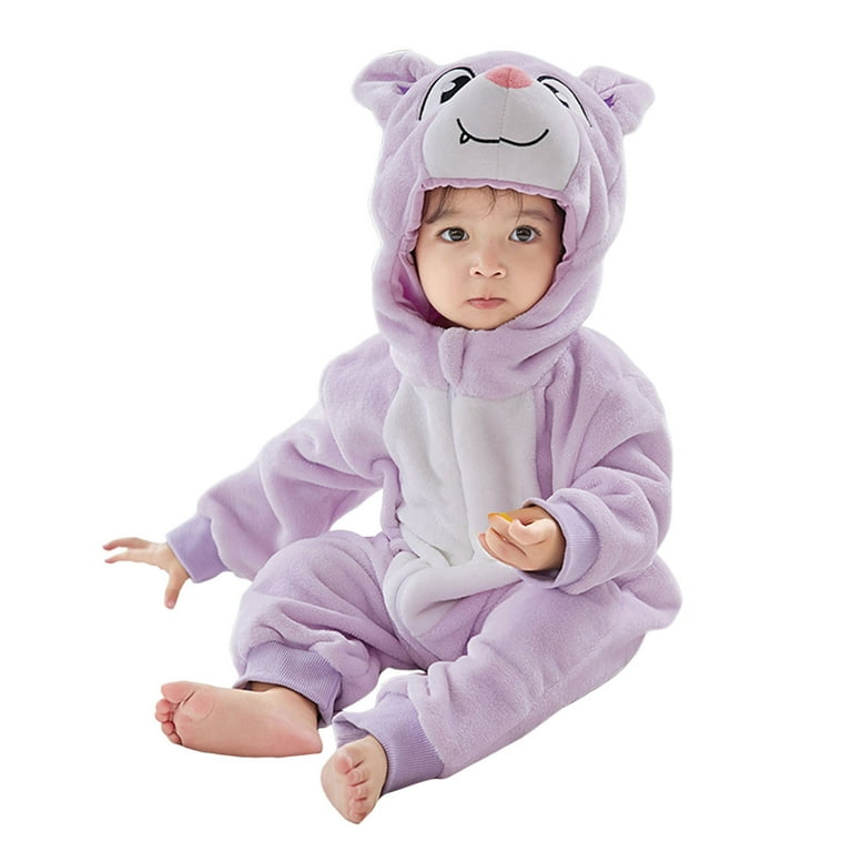 Animal Jumpsuits Baby Boy Girl Hooded Jumpsuit Soft Baby Long