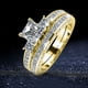thumbnail image 2 of Juego de Joyas Anillo y Anillo Pareja Mujeres Cristal Anillo Europeo Anillos, 2 of 2