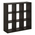 thumbnail image 1 of Pemberly Row Open Back Decorative Cube Storage Organizer in 9-Cube Dark Oak, 1 of 6