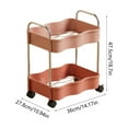 thumbnail image 5 of YOTQUSKI 2 Tier Small Rolling Cart with Wheels, Rolling Cart for Classroom, Bathroom Cart, Rolling Cart Organizer for Office, Living Room, Kitchen, 5 of 5