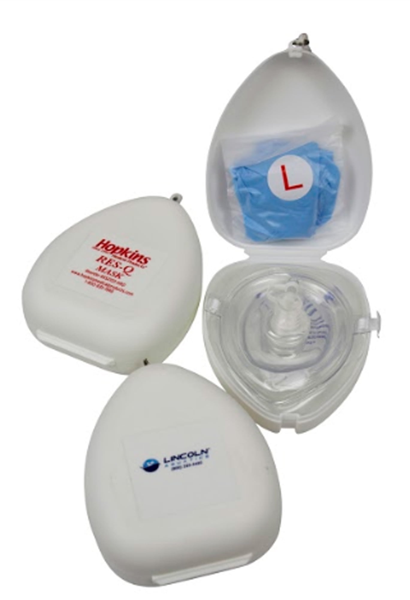 6" White And Clear Standard CPR Cardiopulmonary Resuscitation Mask