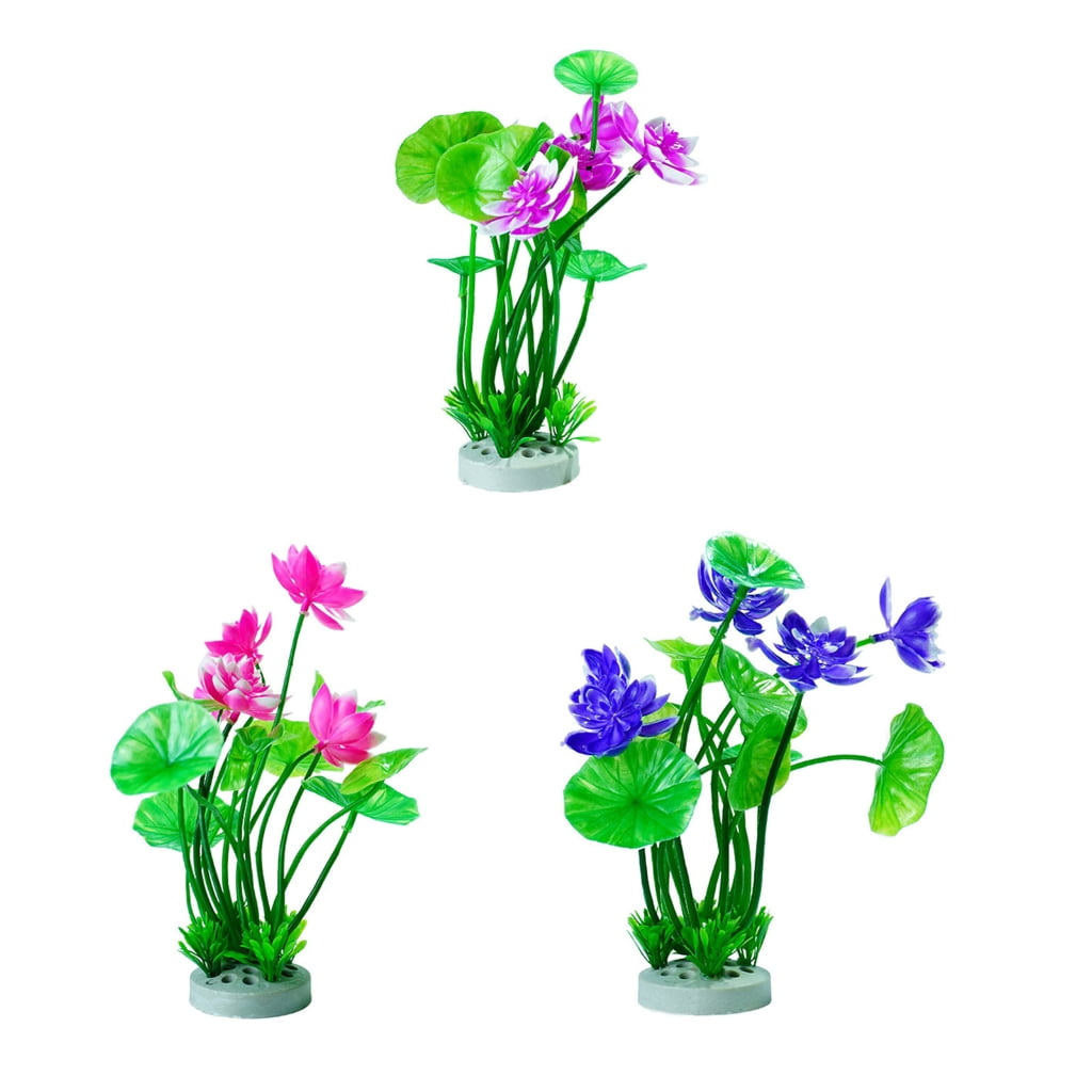 Fish Tanks Artificial Lotuses Simulation Landscape Large Plant FishTank Landscaping Fish Tanks Plant