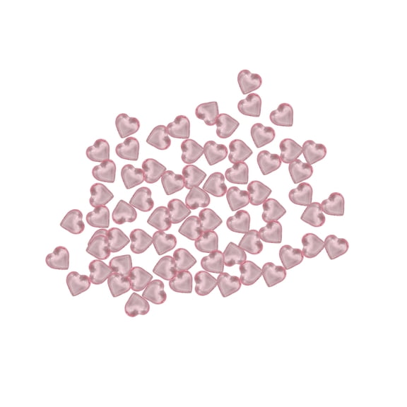 150 Pcs Valentine's Day Red and Pink Acrylic Heart Translucent Crystals Gems Valentines Day 3D Heart Shaped Rhinestones Gems for Vase Filler Ice Rocks,Table Scatter, Party Wedding Arts Crafts