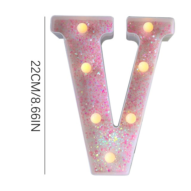JilgTeok 4 Packs Colorful Light Up Letters LED Letter Lights for Proposal Statement Birthday Party Wedding Home Bar Decoration Scene Decorative Light Clearance