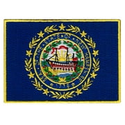 New Hampshire Embroidered Iron-On Flag Patch