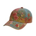 thumbnail image 2 of Floral Embroidered Baseball Cap Adjustable Patchwork Sun Hat Breathable Cotton For Women Travel Outdoor Casual Wear, 2 of 8