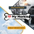 thumbnail image 4 of Magnet Me Up I Love My Morkie Dog Bone Magnet Decal, 2x7 In, Vinyl Automotive Magnet, 4 of 7
