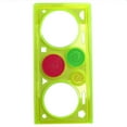 thumbnail image 1 of Office Supplies 2 Pcs Geometric Drawings Templates Multi Shaped Drafting Stencils Plastic Measuring Templates Rulers Clear Drawing Triangle Tool Protractor Set for Studying Designing Craft Kits, 1 of 8