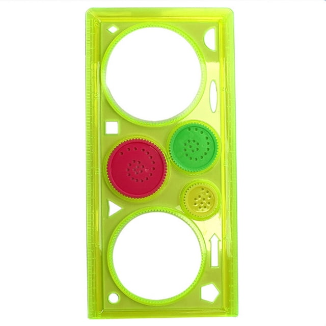 Office Supplies 2 Pcs Geometric Drawings Templates Multi Shaped Drafting Stencils Plastic Measuring Templates Rulers Clear Drawing Triangle Tool Protractor Set for Studying Designing Craft Kits