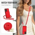thumbnail image 2 of For Samsung Galaxy A52 5G PU Case for Women Girls, Crossbody Wallet Case with Card Slot Lanyard & Wrist Strap Shockproof Purse Flip Back Kickstand Case For Samsung Galaxy A52 5G,Red, 2 of 8