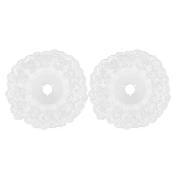Himition 2pcs Wedding Flower Handle Bridal Floral Collar Elegant Style Bouquet Supports Lace Decors