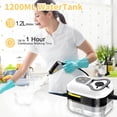 thumbnail image 6 of Steam Cleaner, 2500W High Pressure Handheld Steamer, Handheld Steam Cleaner, 10s Fast Heat-Up & 40.58OZ Large Tank, Portable Multi Steam Cleaning for Car Detailing,Window,Couch,Carpet,Furniture, 6 of 7