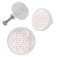 thumbnail image 2 of 4 Pcs Heart Pattern Knobs for Kitchen Cabinet Cupboard Dresser Bookcase Drawer Pulls Handles Round Home Decor, 2 of 5