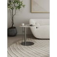 thumbnail image 2 of Manhattan Comfort Alondra Modern End Table with Stainless Steel Base in Black, 2 of 9