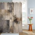 thumbnail image 4 of Grey Abstract Art Shower Curtains for Bathroom, Vintage Luxury Waterproof Fabric Shower Curtain, Decorative Bathroom Curtain for Bathtub, 36"x72", No Hooks Included, 4 of 9