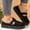 Black, variant on Womens Slip-on Slippers with Suede Warm Fuzzy Styllish Rubber Soles Mule Shoes with Plush Lining Winter Outdoor Indoor Adjustable Buckle Walking House Shoes Beige 39(US-7.5)