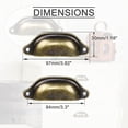 thumbnail image 6 of Unique Bargains 10 Piece Metal Alloy Bin Cup Pull 3.3' Hole Center Pull Handle Copper Tone, High-Gloss, 6 of 7