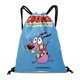 thumbnail image 1 of Coraje, el Perro Cobarde Mochila de Cuerdas para Deportes y Gimnasio, Bolsa de Cuerdas Resistente al Agua, Bolsa Cinch, 30×40cm, 1 of 6