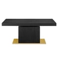 thumbnail image 6 of Dining Table, Rectangular, Wood, Metal Steel, Black, Gold, Modern Contemporary Urban Design, Kitchen Room Cafe Bistro Restaurant Hospitality, 6 of 10