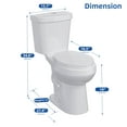 thumbnail image 3 of Huisuilinss Two-Piece Toilet,19"/21" Toilet,Elongated Toilet Round Toilet With Top Dual Flush/Side Flush,Soft Close Seat For Bathrooms, 3 of 7