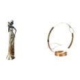 thumbnail image 1 of Figura de mujer africana,Estatua artesanal de una dama tribal africana,hecha a mano para cafetería.,Figura femenina artesanal de resina africana,Portabotellas de vino,Soporte para botellas de, 1 of 8